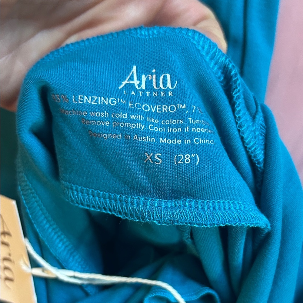 Aria Teal Wide-Leg Jumpsuit - Picture 3 of 6